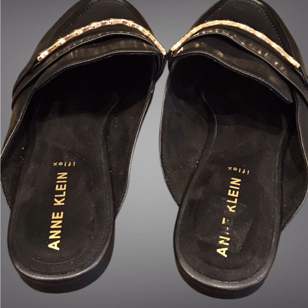 Anne Klein Womens Briar Black Slip On‎ Dressy Mules sz 8.5 - Picture 3 of 5